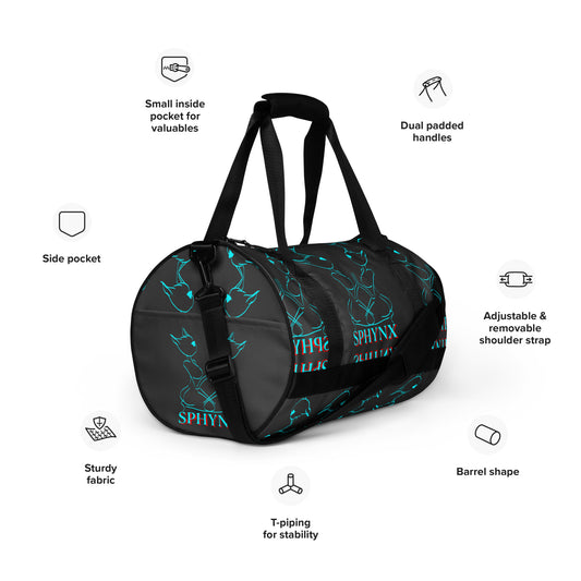 Black Logo gym bag