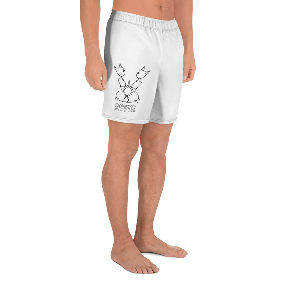 Logo Black and White Athletic Shorts